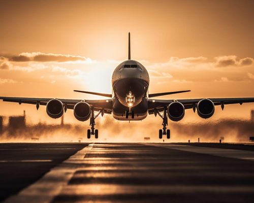 aviao-de-passageiros-decolando-ao-entardecer-gerado-por-ia_188544-24640